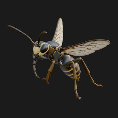 Hornet Wasp Statue Design 9 3D Print Model