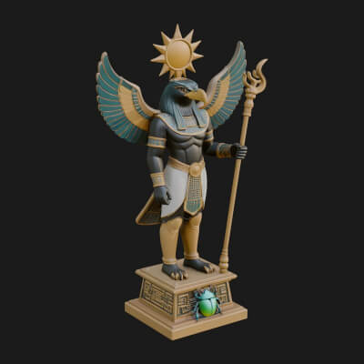 Horus Egyptian God Statue Design 10 3D Print Model