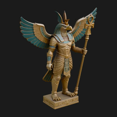 Horus Egyptian God Statue Design 11 3D Print Model