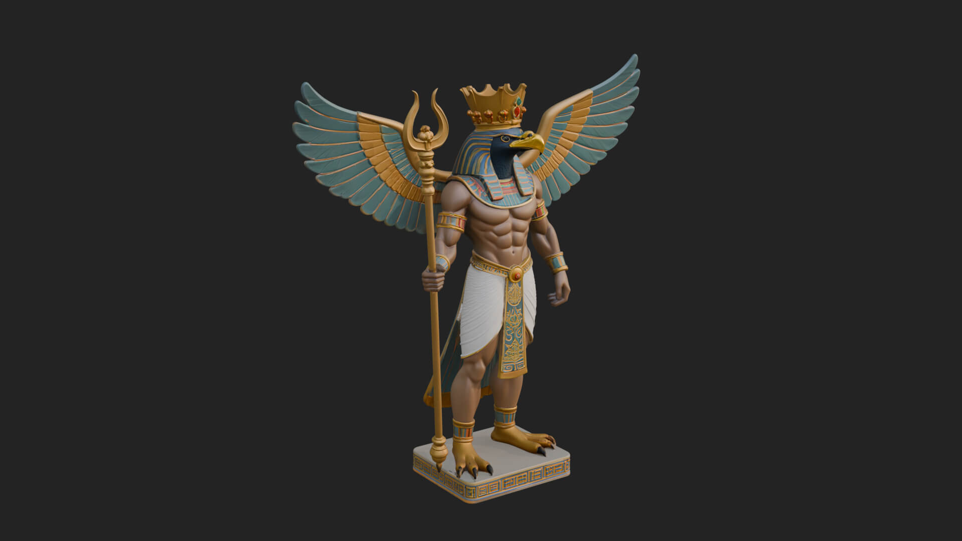 Horus Egyptian God Statue Design 14 3D Print Model 3D Model