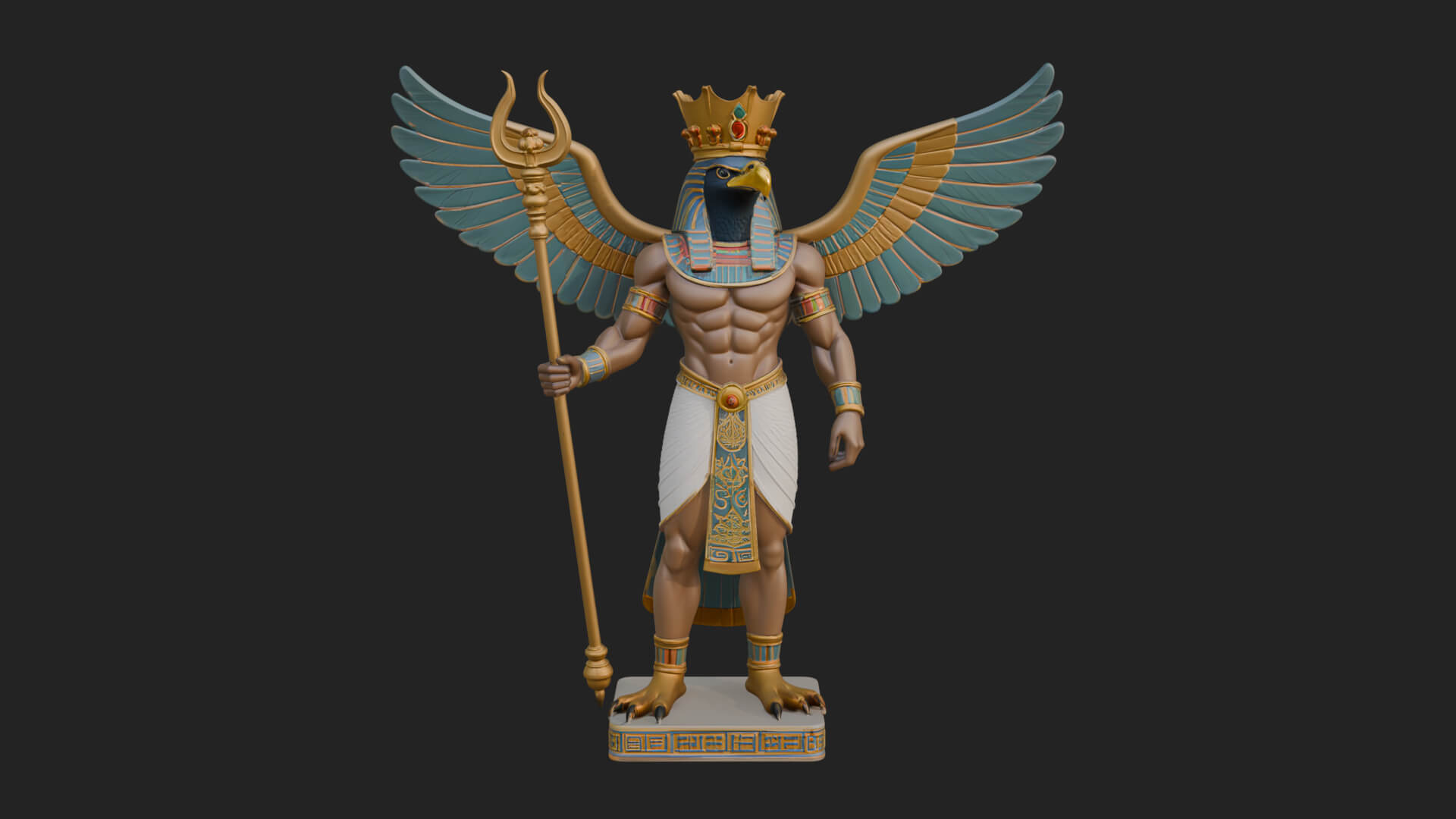 Horus Egyptian God Statue Design 14 3D Print Model 3D Model