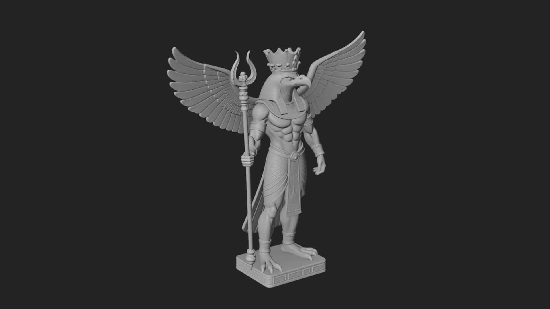 Horus Egyptian God Statue Design 14 3D Print Model 3D Model