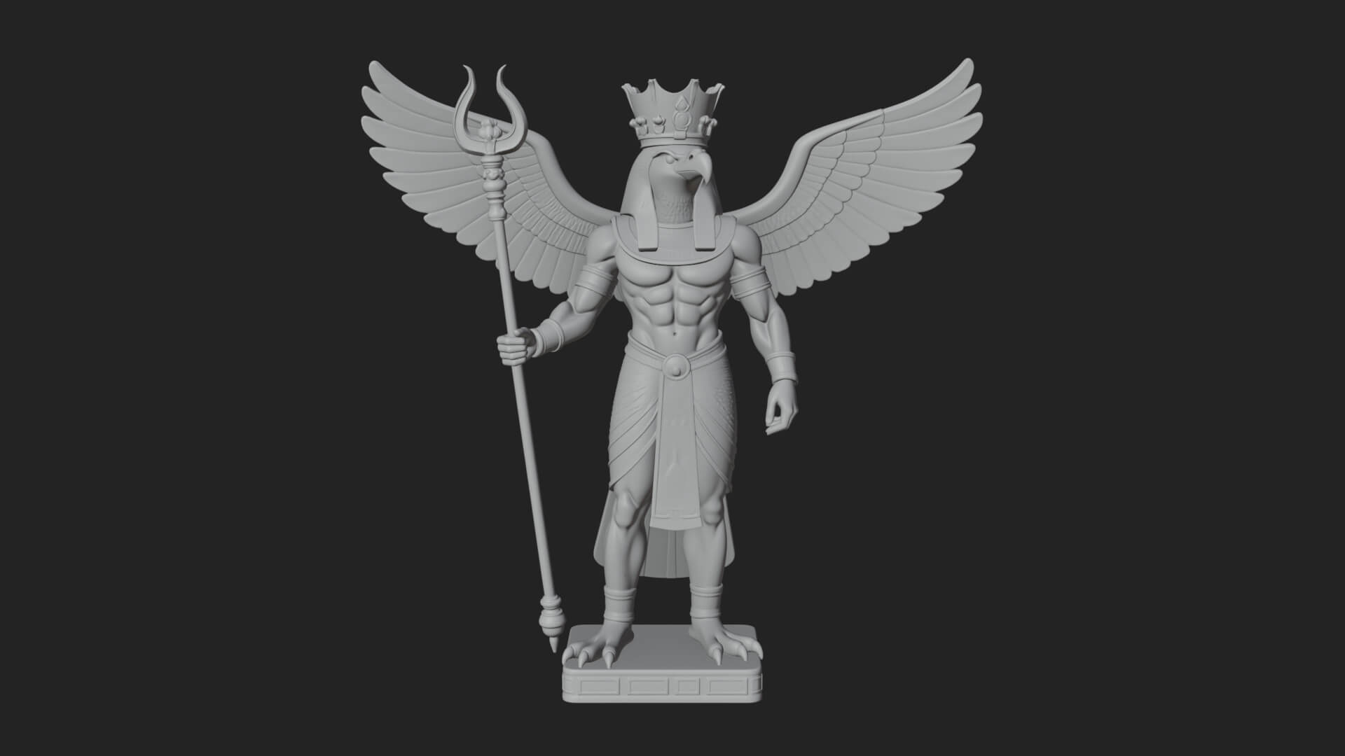 Horus Egyptian God Statue Design 14 3D Print Model 3D Model