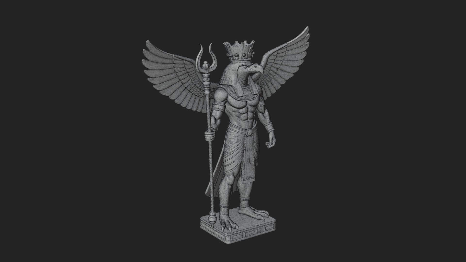 Horus Egyptian God Statue Design 14 3D Print Model 3D Model