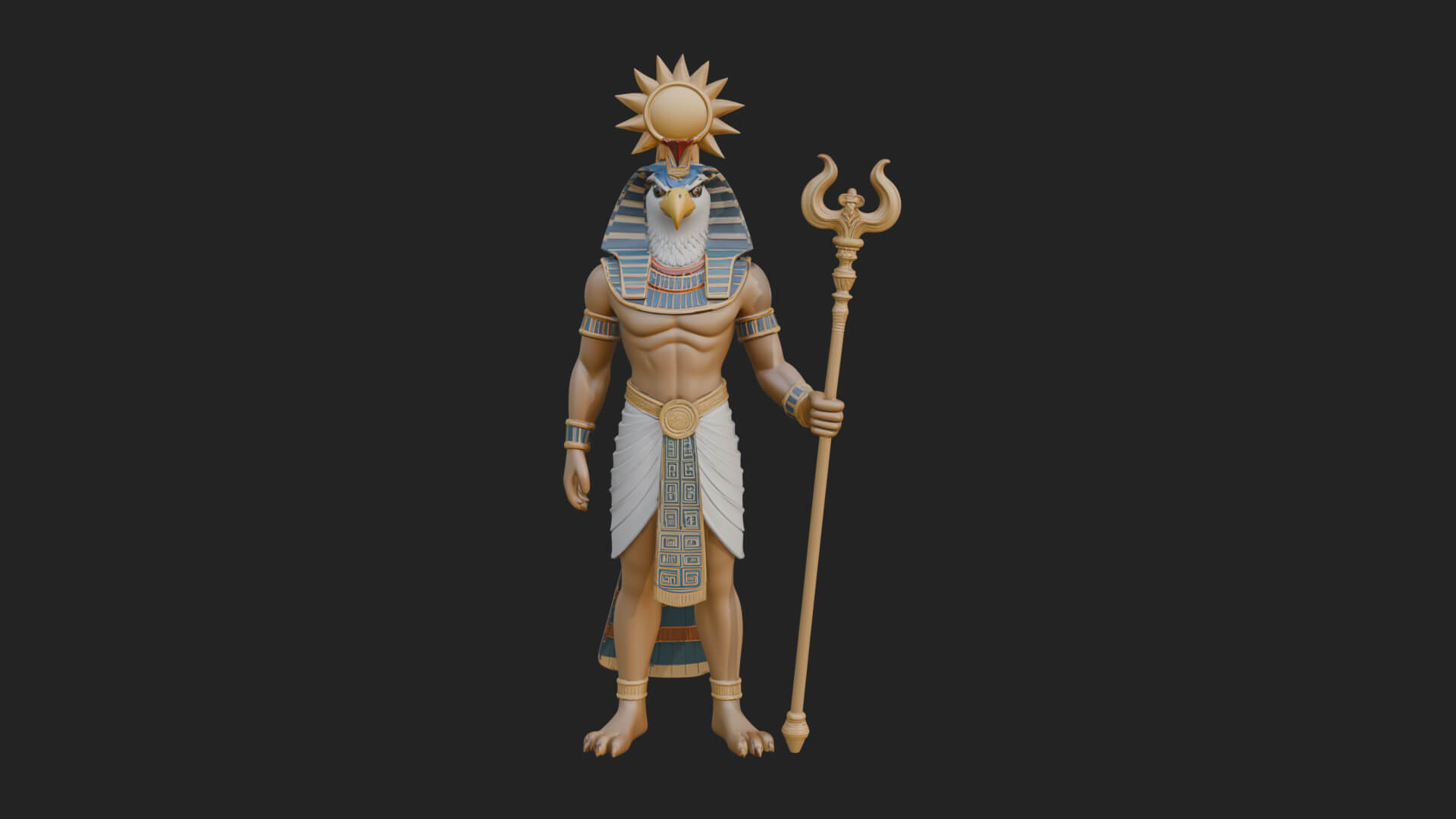 Horus Egyptian God Statue Design 15 3D Print Model 3D Model