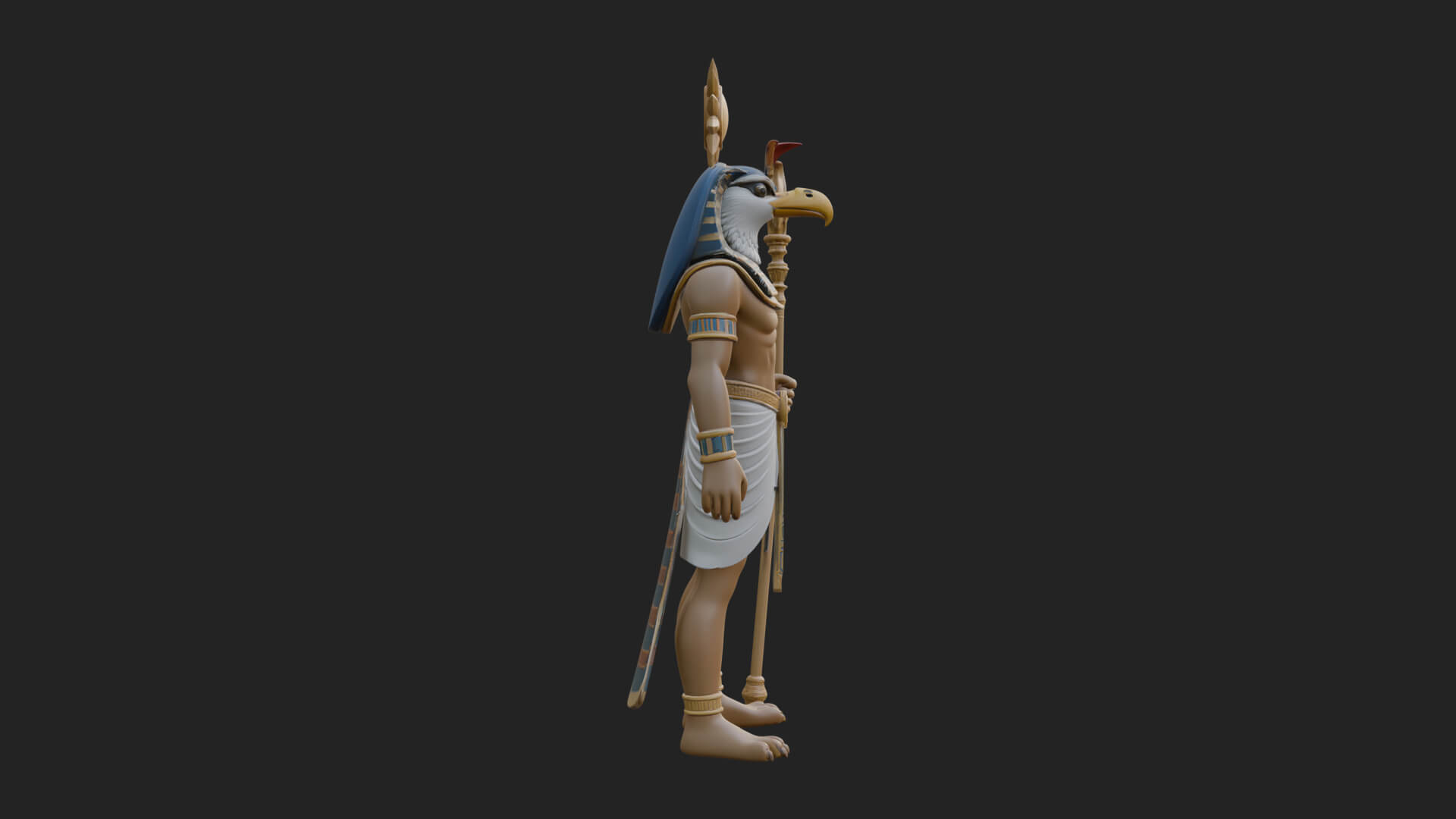 Horus Egyptian God Statue Design 15 3D Print Model 3D Model