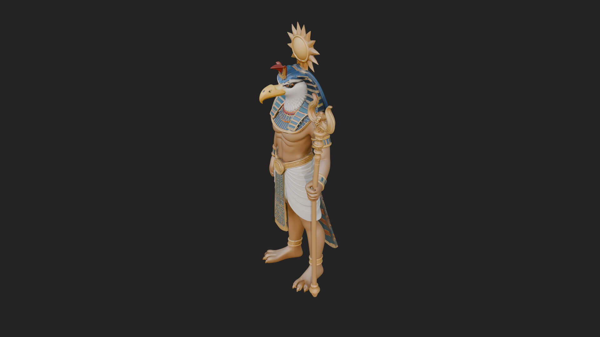 Horus Egyptian God Statue Design 15 3D Print Model 3D Model