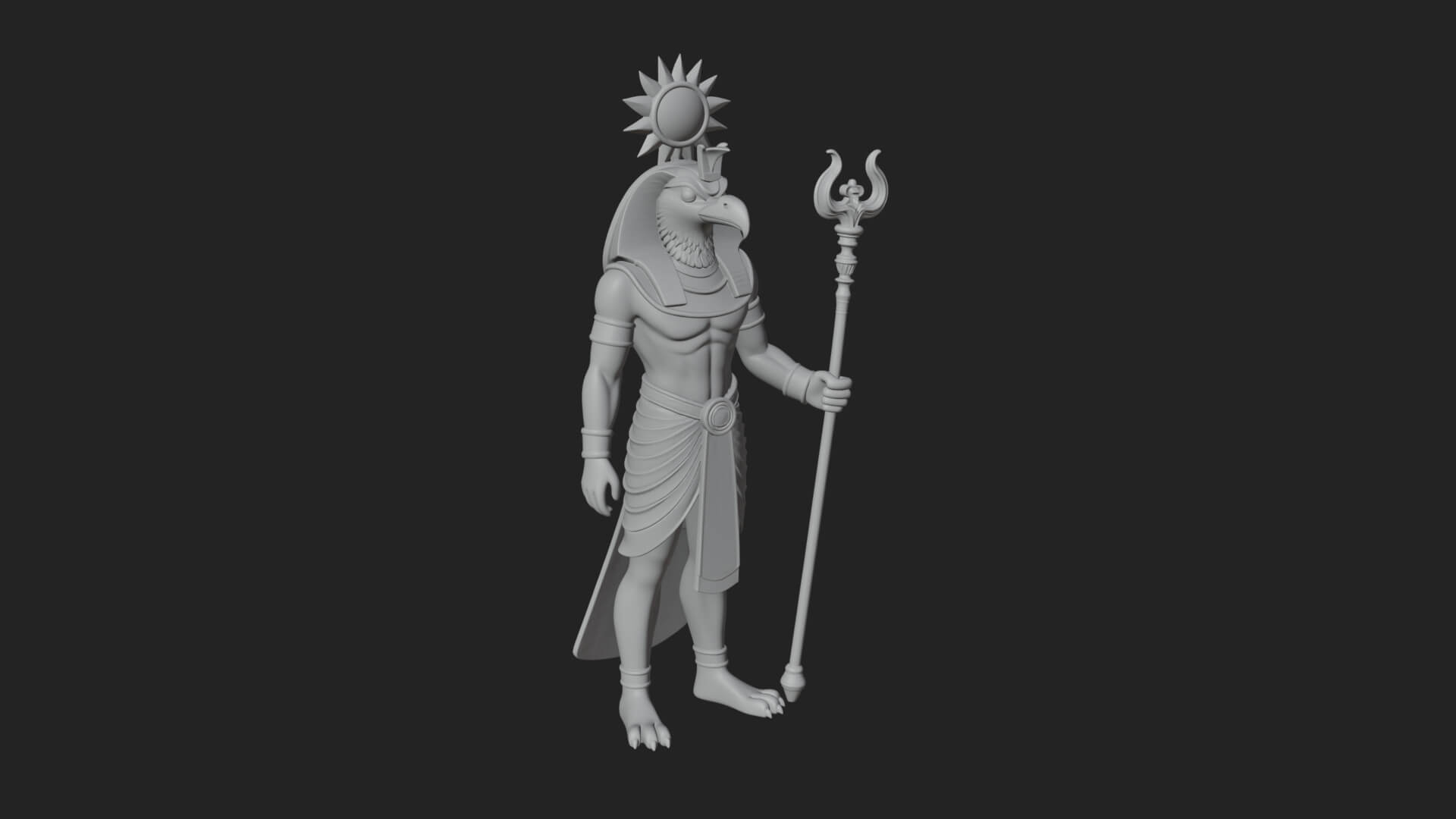 Horus Egyptian God Statue Design 15 3D Print Model 3D Model