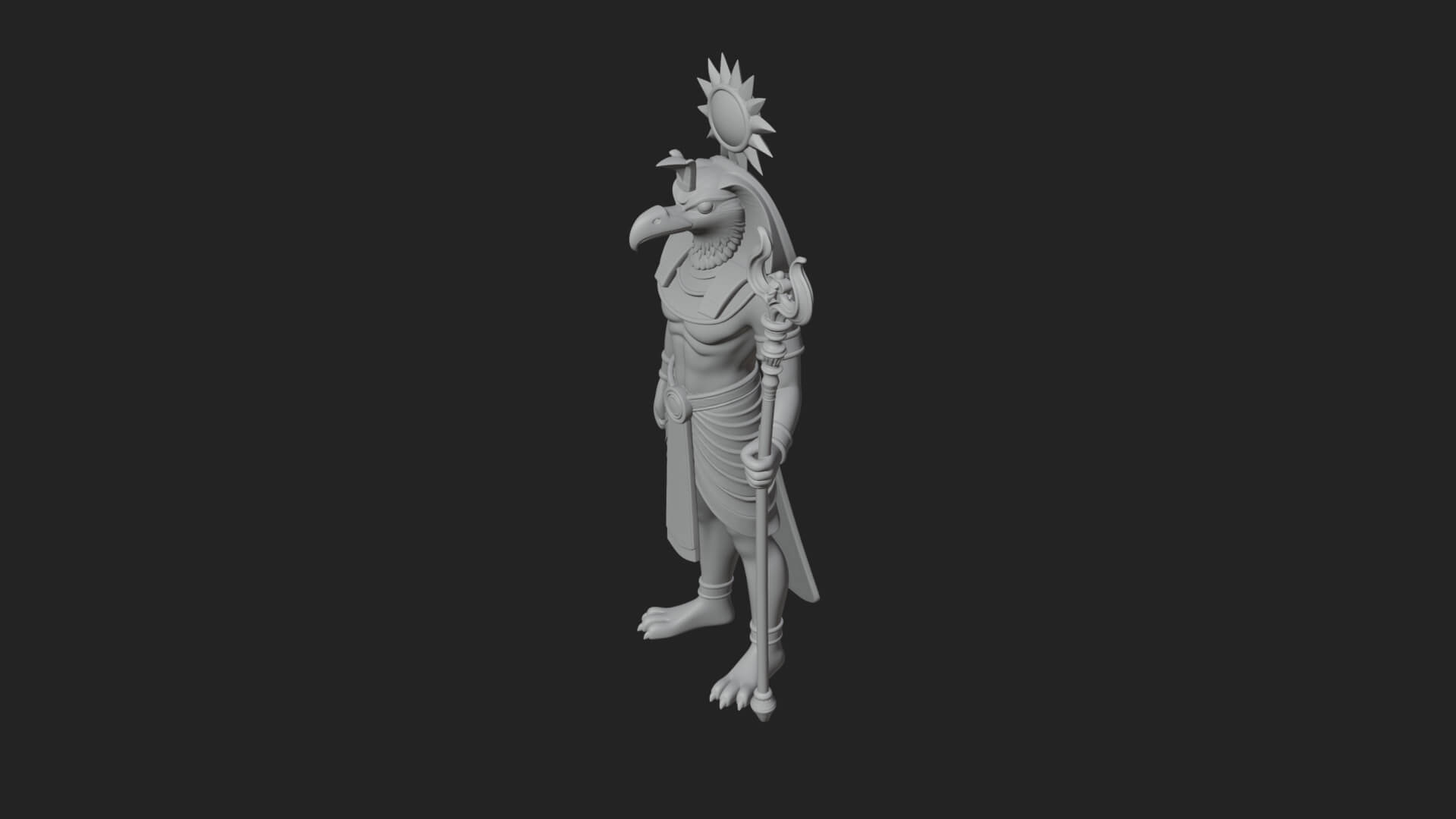 Horus Egyptian God Statue Design 15 3D Print Model 3D Model