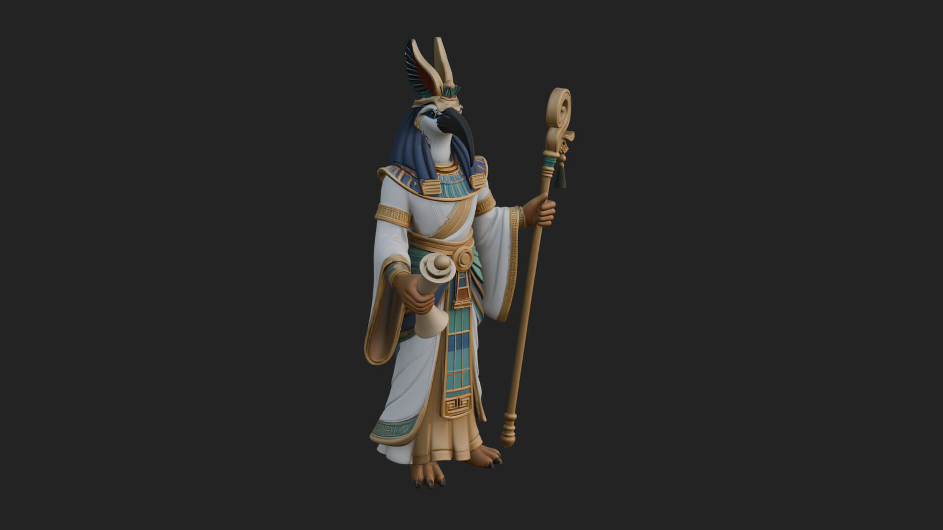 Horus Egyptian God Statue Design 16 3D Print Model 3D Model