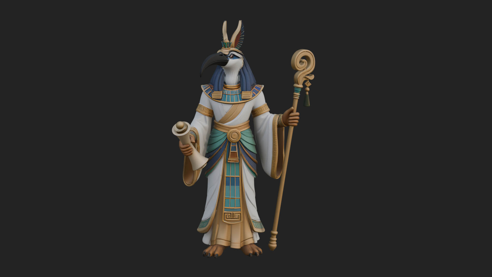 Horus Egyptian God Statue Design 16 3D Print Model 3D Model