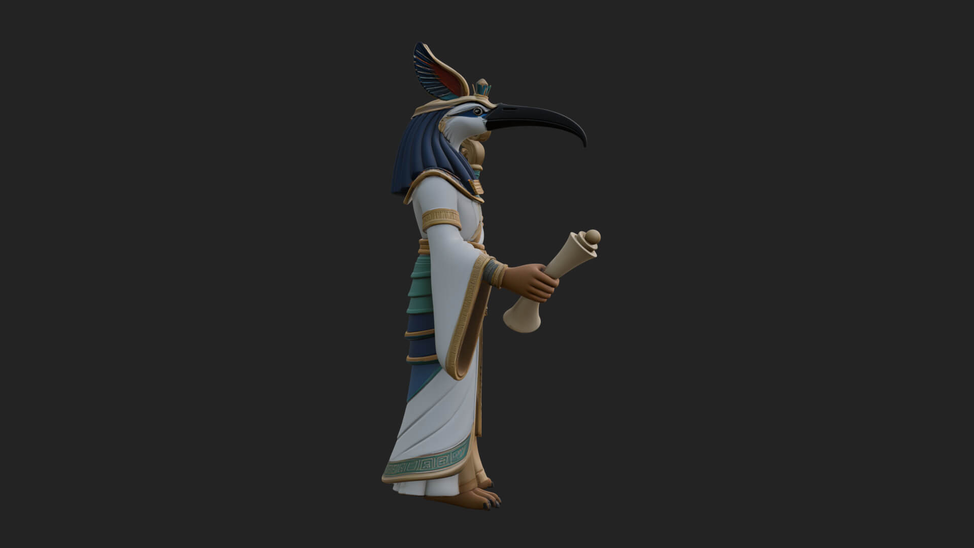 Horus Egyptian God Statue Design 16 3D Print Model 3D Model