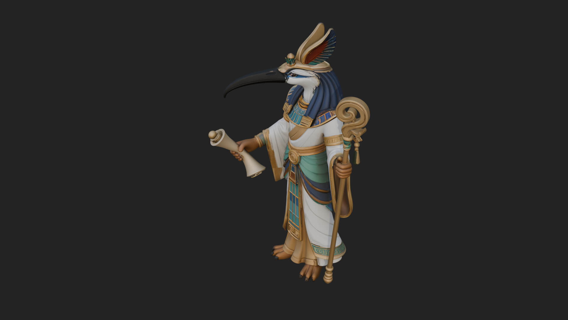 Horus Egyptian God Statue Design 16 3D Print Model 3D Model