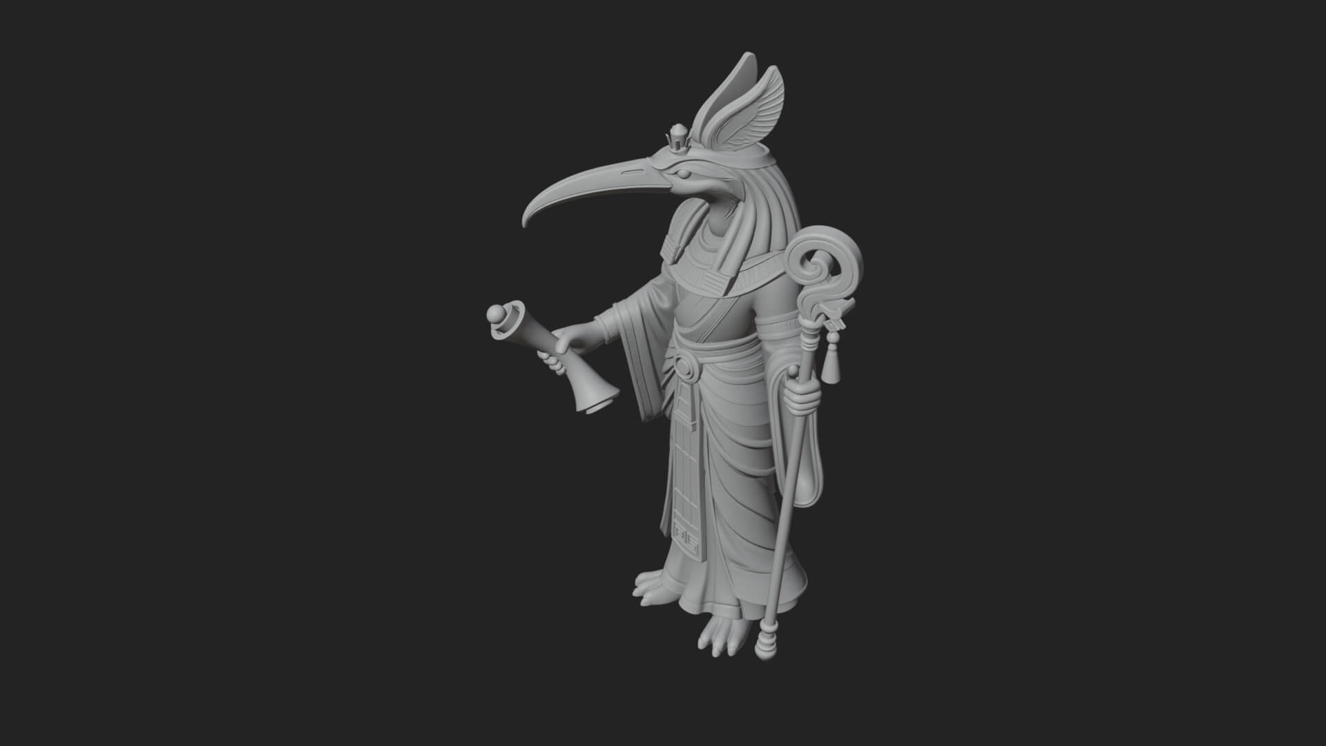 Horus Egyptian God Statue Design 16 3D Print Model 3D Model