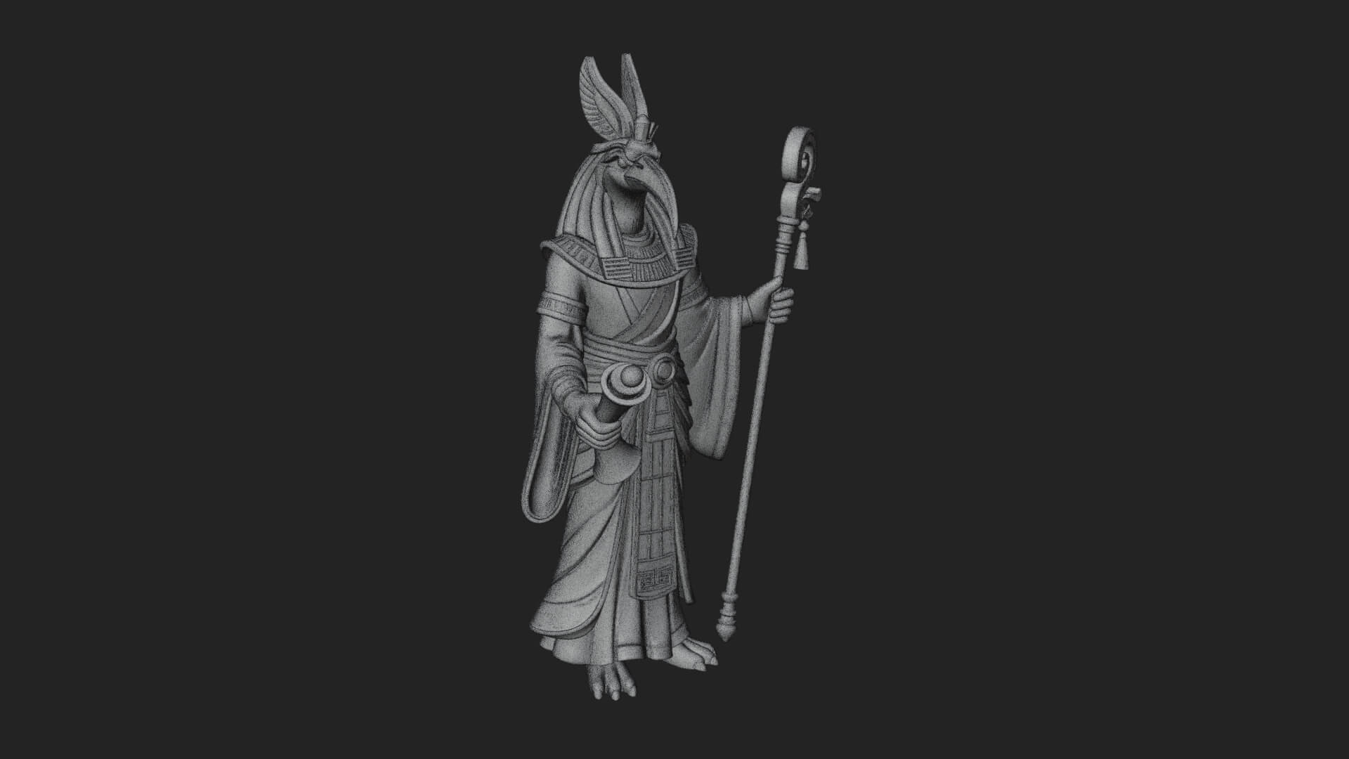 Horus Egyptian God Statue Design 16 3D Print Model 3D Model