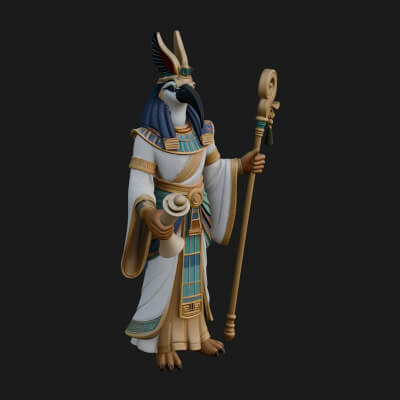 Horus Egyptian God Statue Design 16 3D Print Model
