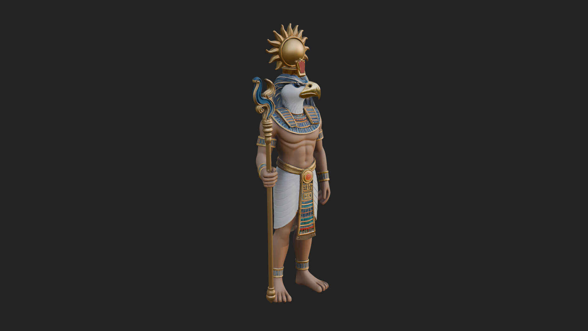 Horus Egyptian God Statue Design 18 3D Print Model 3D Model