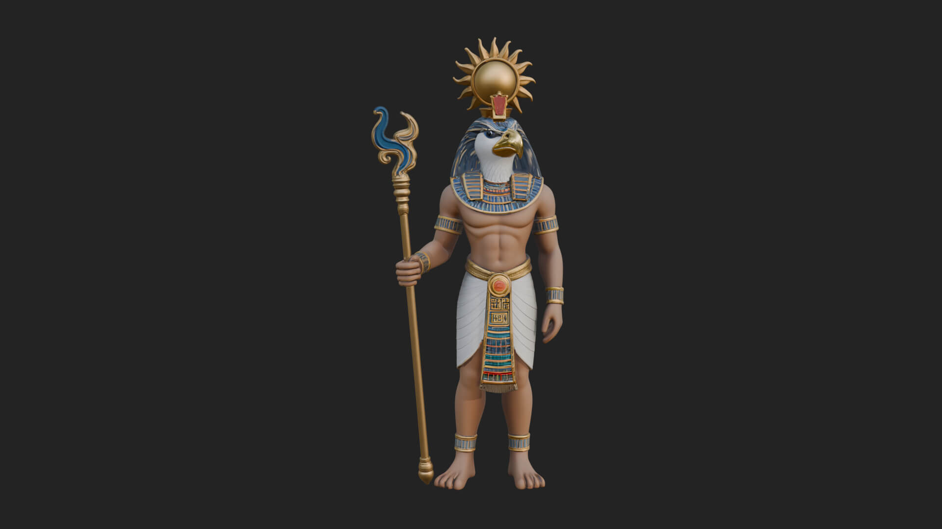 Horus Egyptian God Statue Design 18 3D Print Model 3D Model