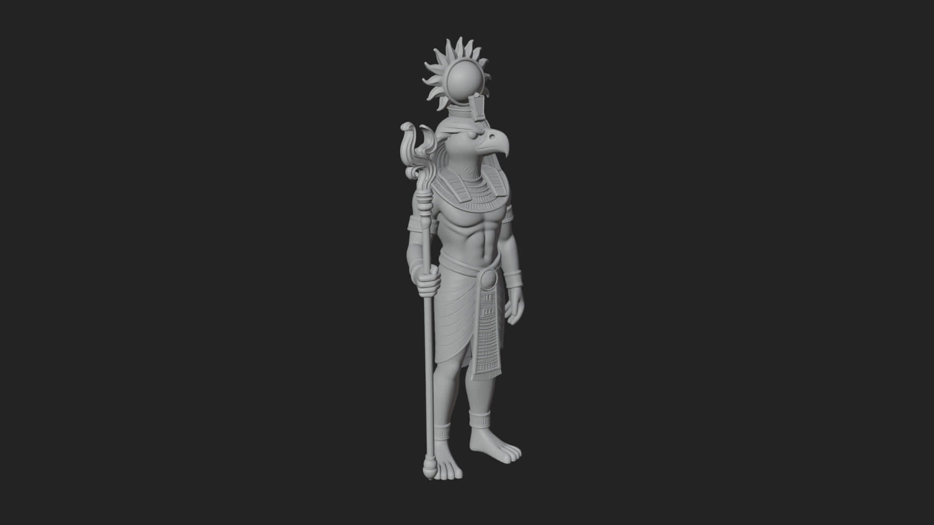 Horus Egyptian God Statue Design 18 3D Print Model 3D Model