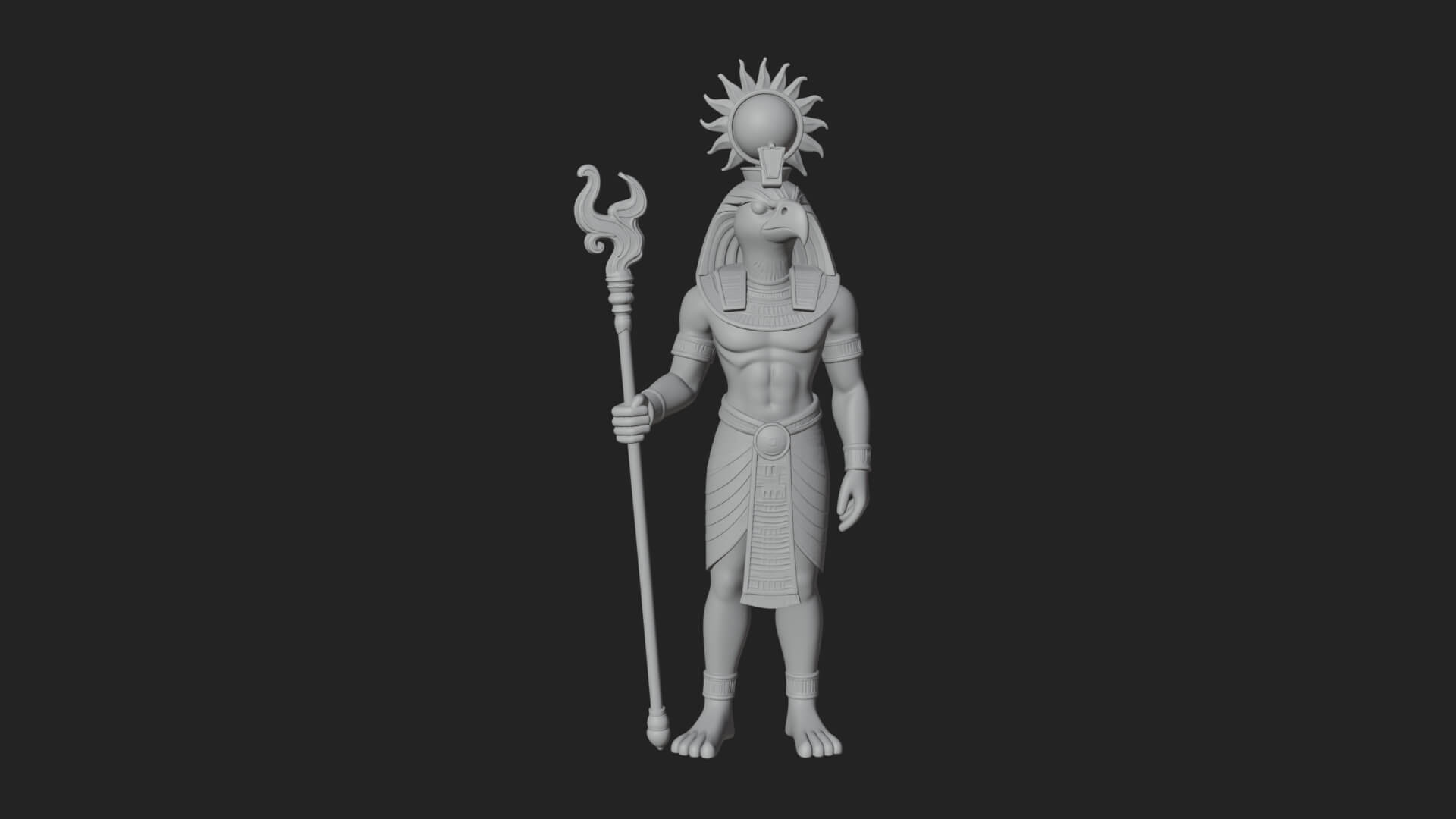 Horus Egyptian God Statue Design 18 3D Print Model 3D Model