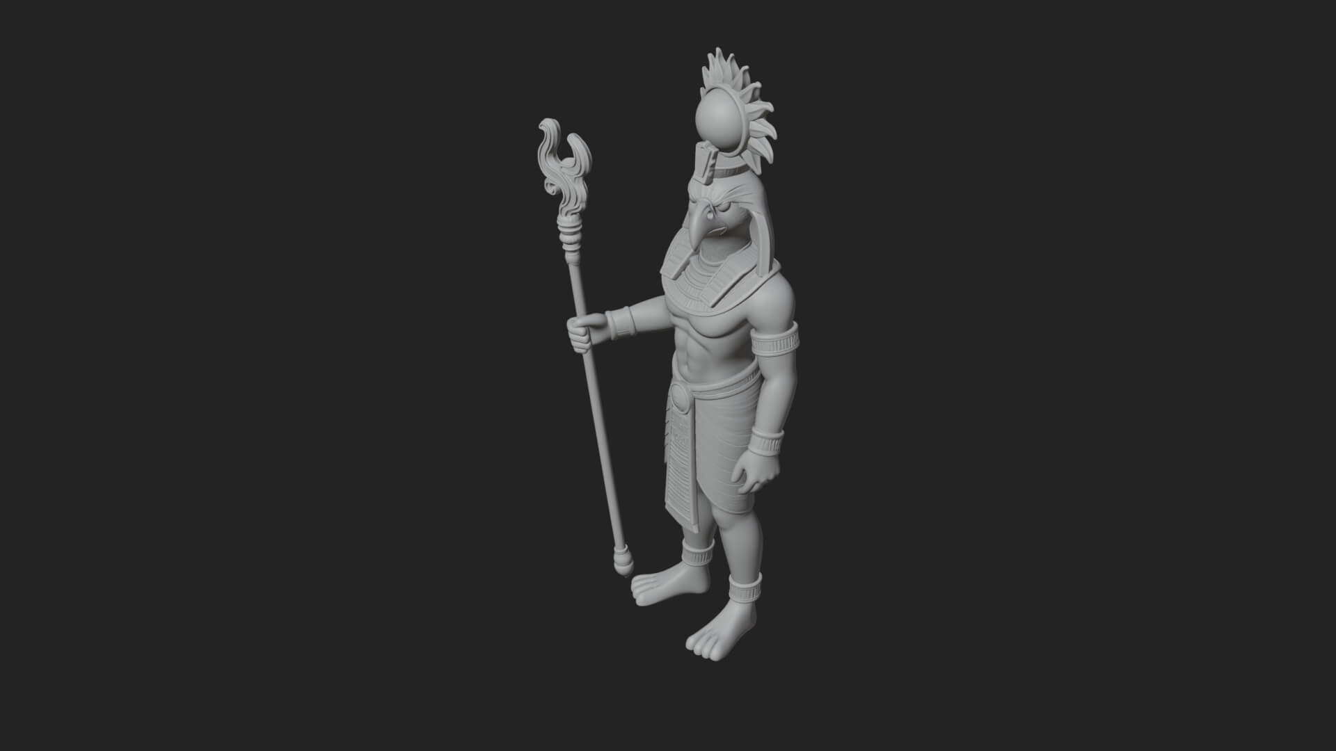 Horus Egyptian God Statue Design 18 3D Print Model 3D Model