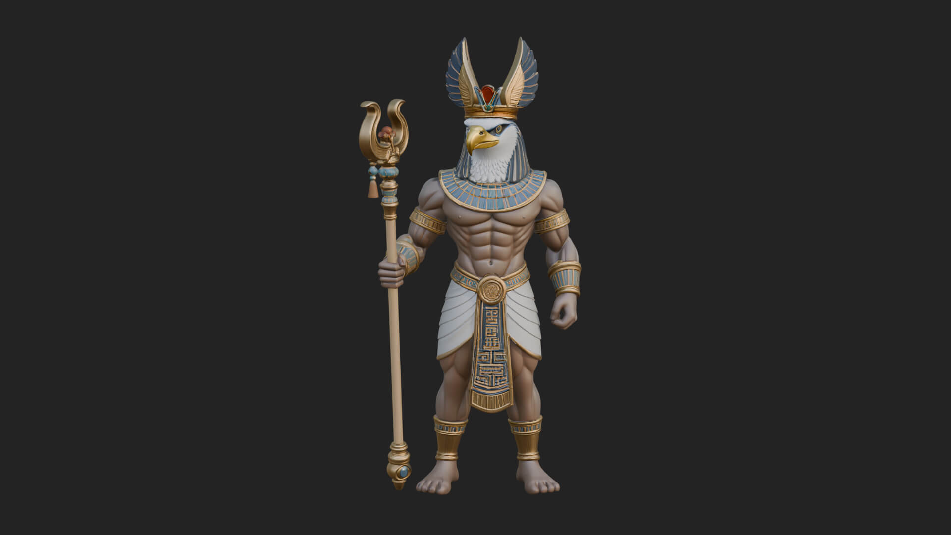 Horus Egyptian God Statue Design 19 3D Print Model 3D Model