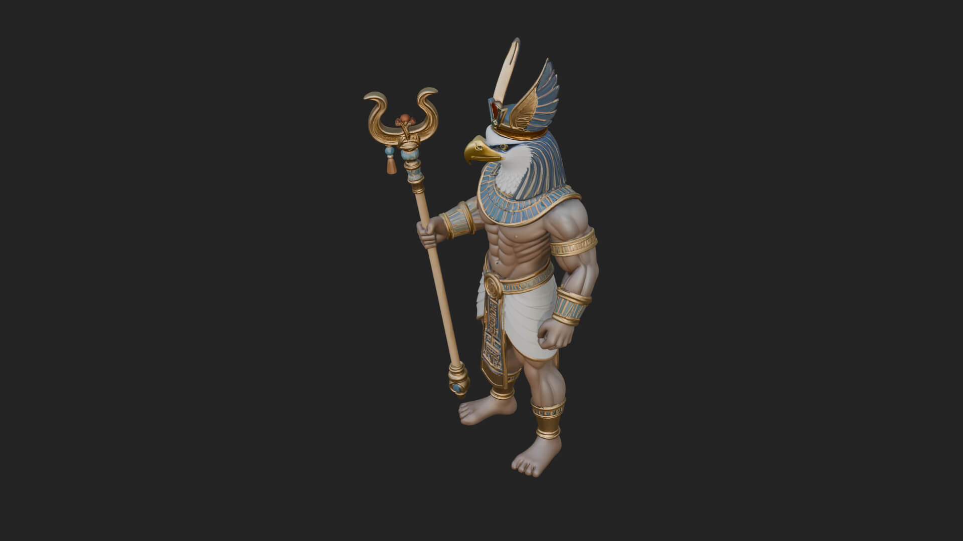 Horus Egyptian God Statue Design 19 3D Print Model 3D Model