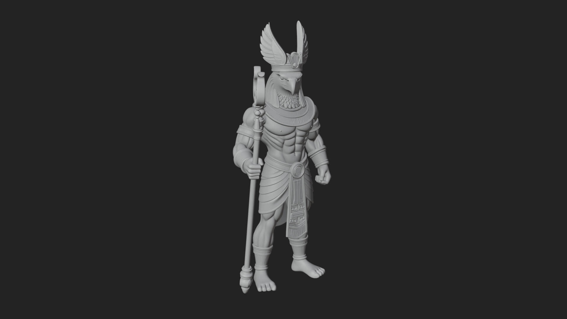 Horus Egyptian God Statue Design 19 3D Print Model 3D Model