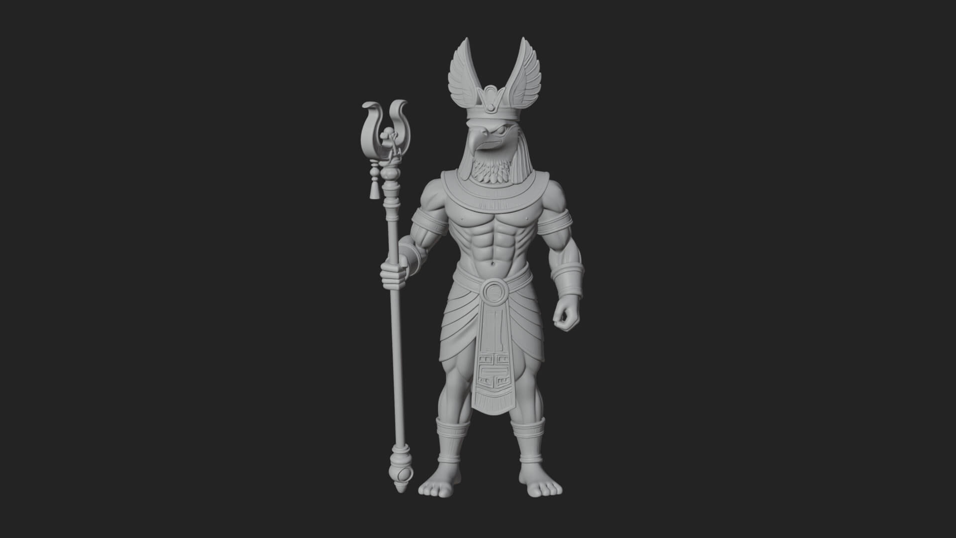 Horus Egyptian God Statue Design 19 3D Print Model 3D Model