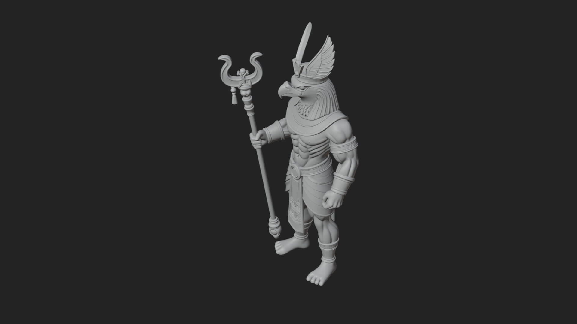 Horus Egyptian God Statue Design 19 3D Print Model 3D Model