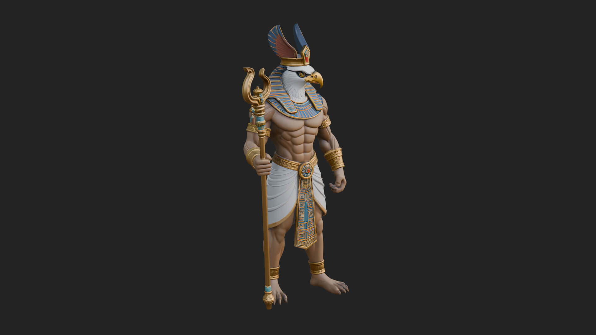Horus Egyptian God Statue Design 20 3D Print Model 3D Model