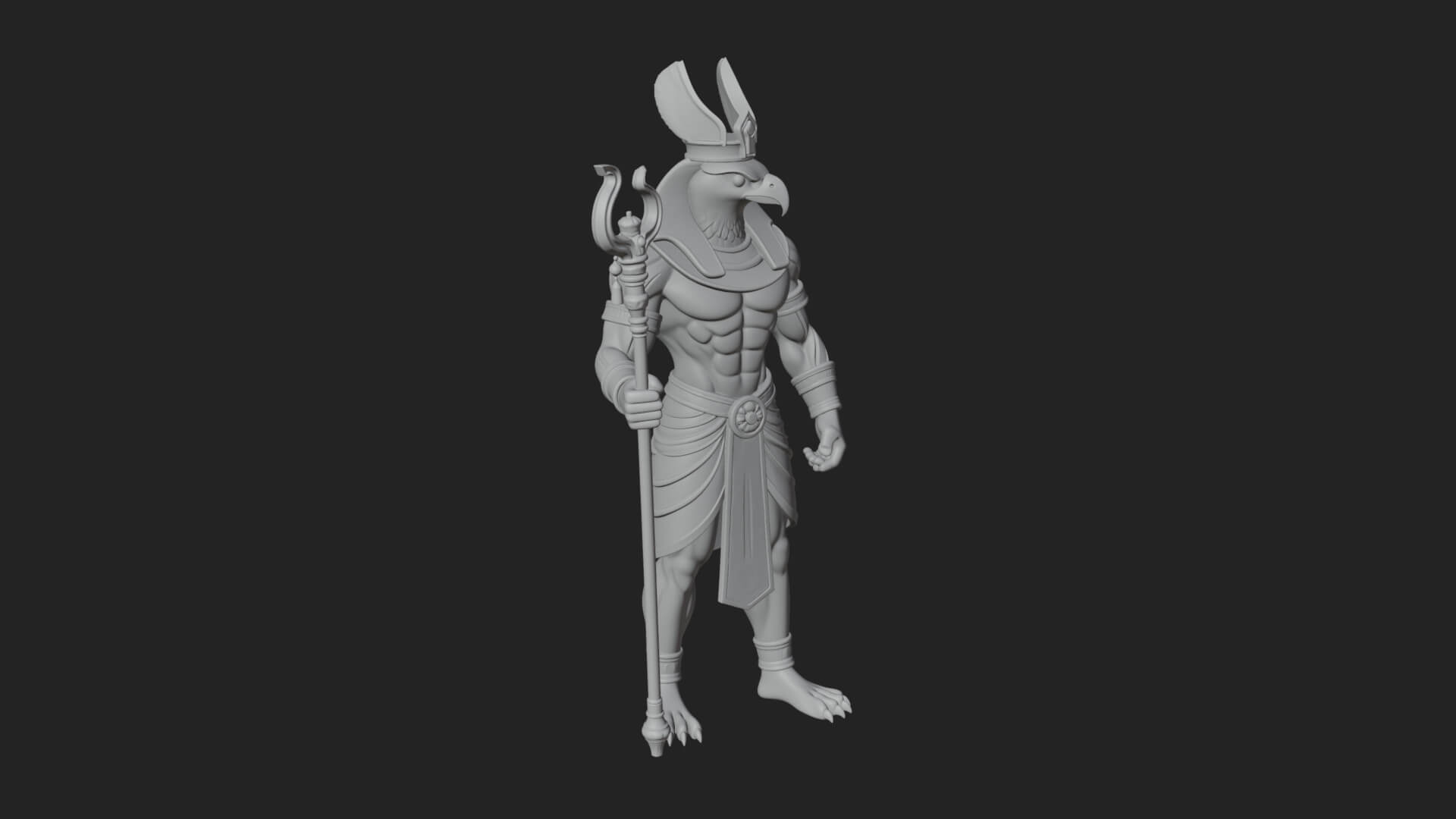 Horus Egyptian God Statue Design 20 3D Print Model 3D Model