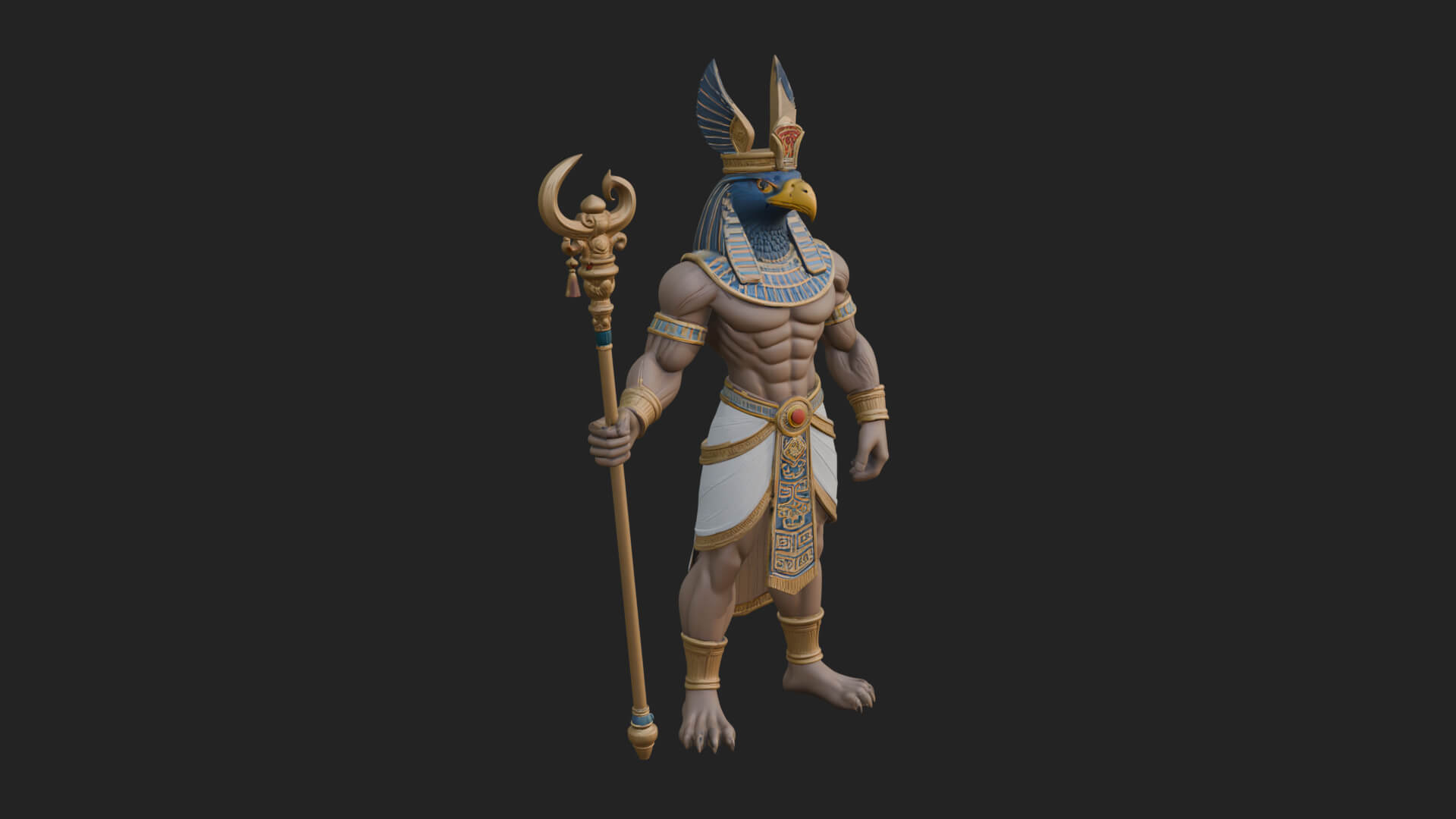Horus Egyptian God Statue Design 21 3D Print Model 3D Model