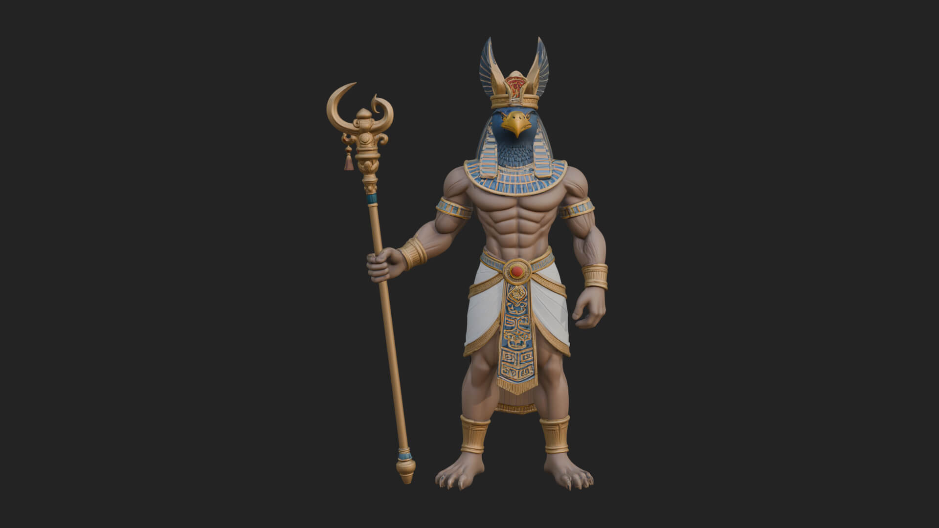 Horus Egyptian God Statue Design 21 3D Print Model 3D Model