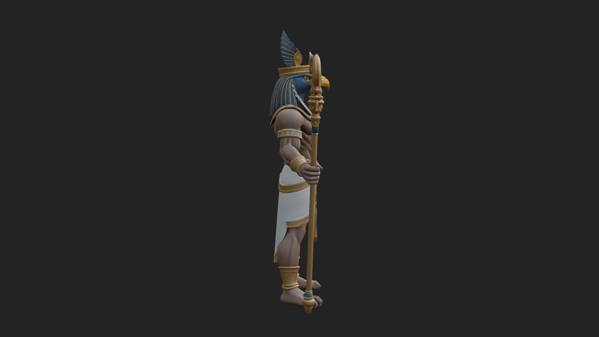 Horus Egyptian God Statue Design 21 3D Print Model 3D Model