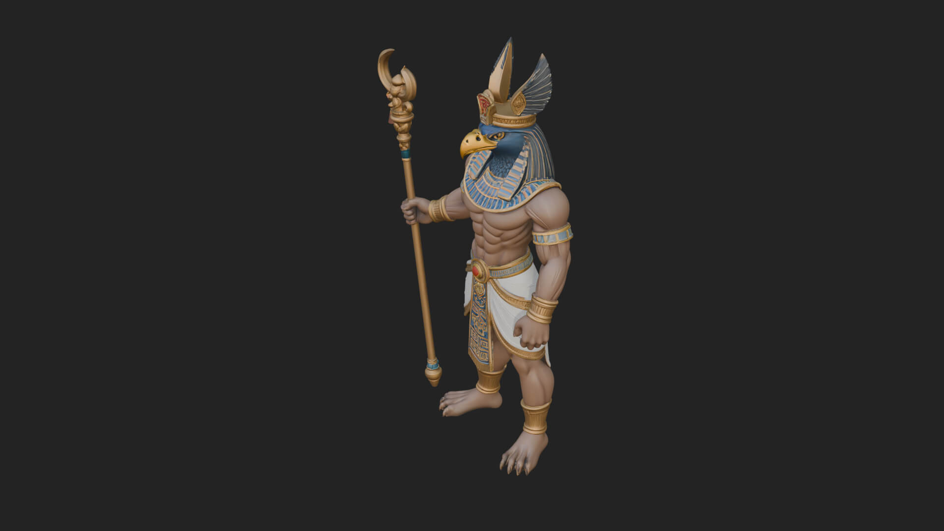 Horus Egyptian God Statue Design 21 3D Print Model 3D Model