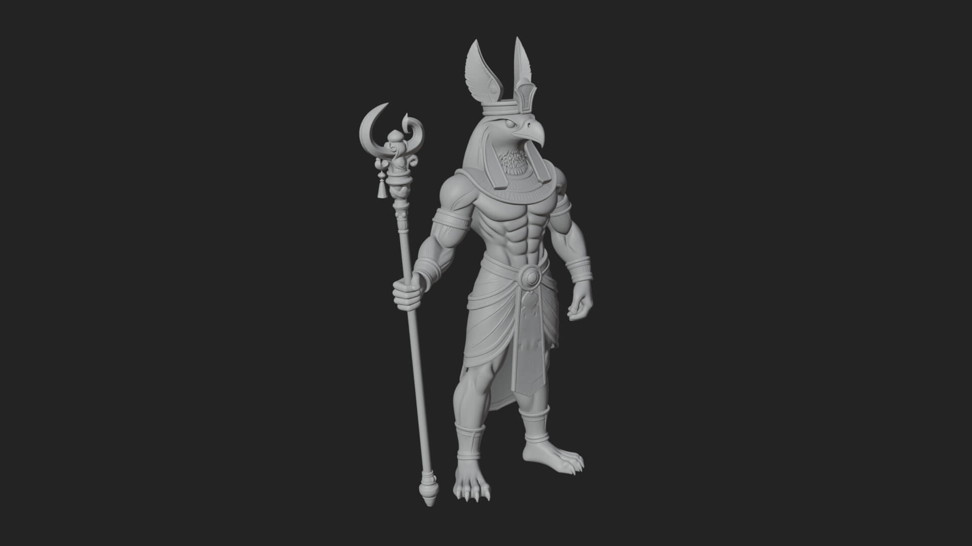 Horus Egyptian God Statue Design 21 3D Print Model 3D Model