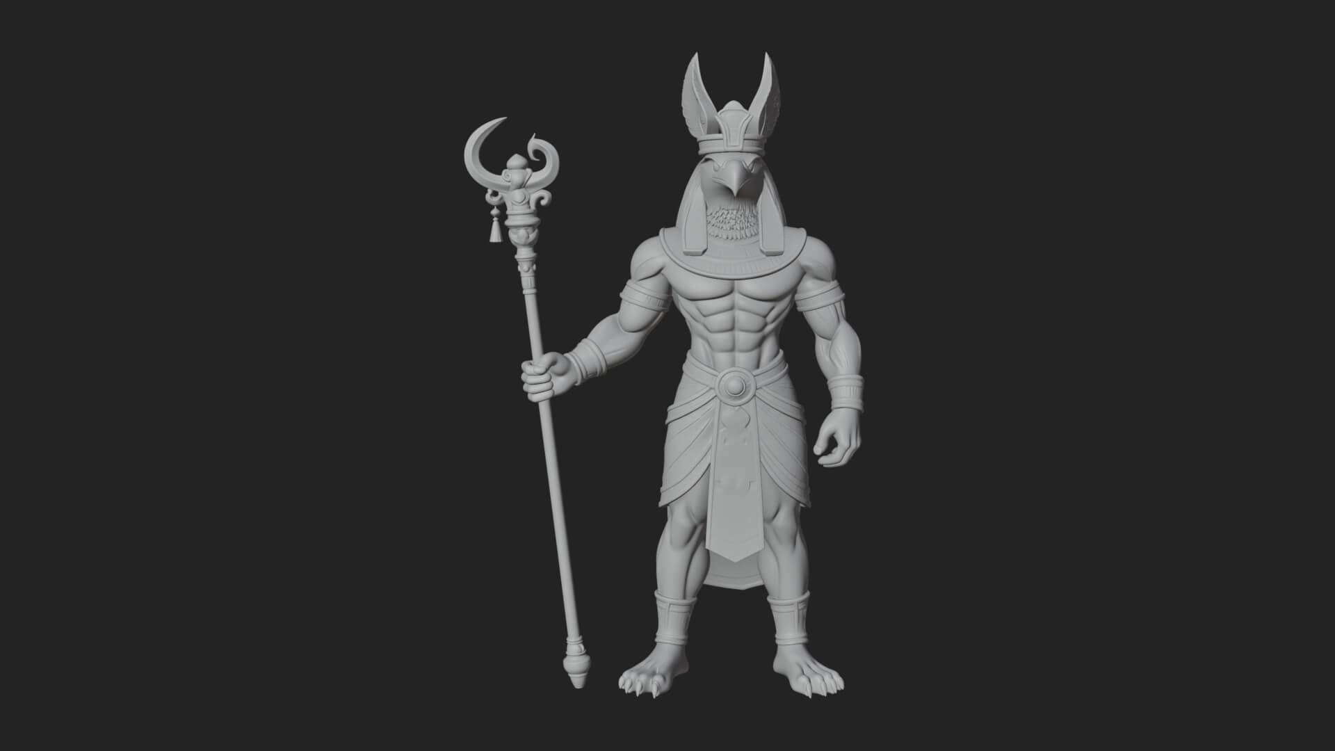 Horus Egyptian God Statue Design 21 3D Print Model 3D Model