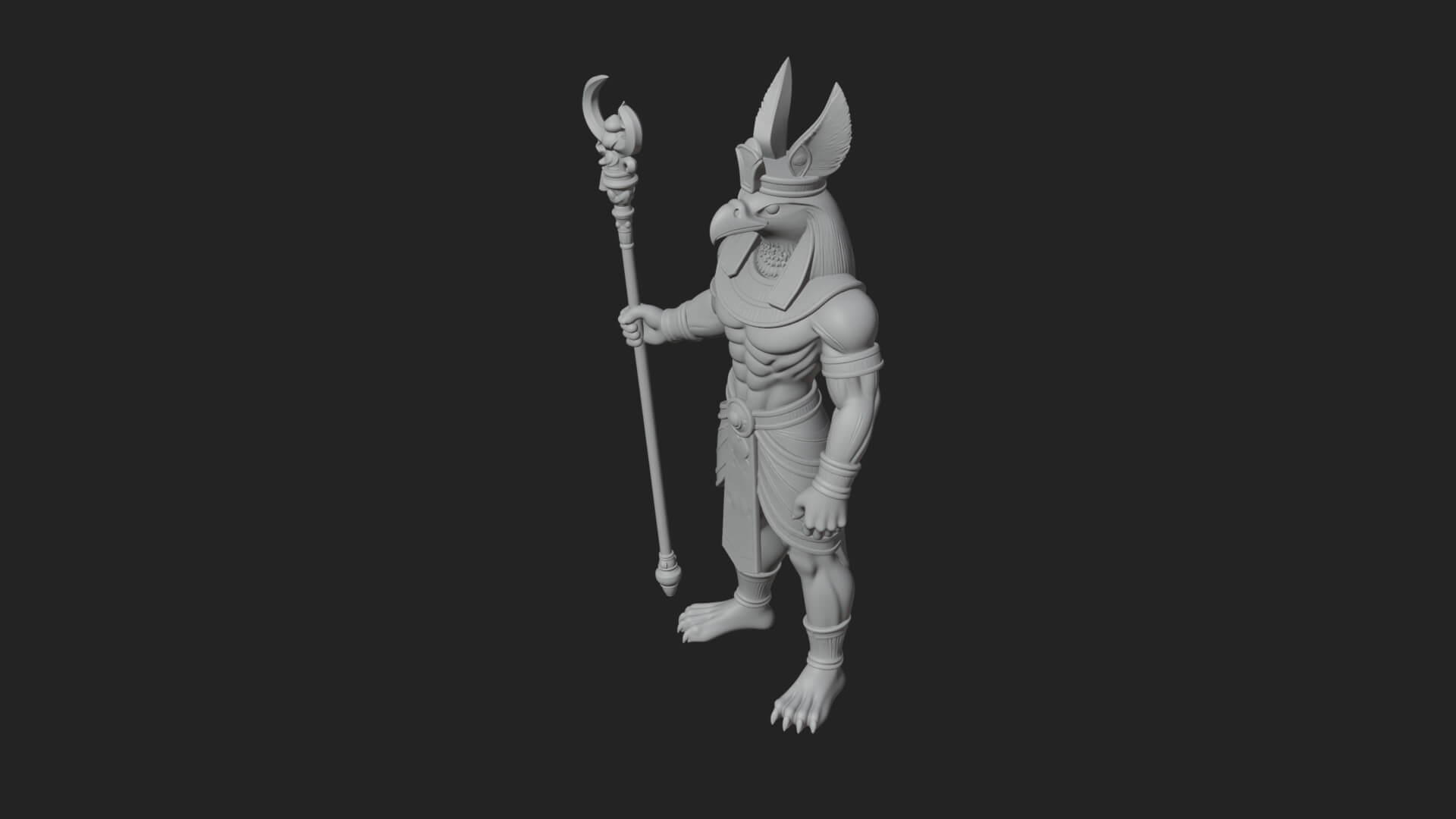 Horus Egyptian God Statue Design 21 3D Print Model 3D Model