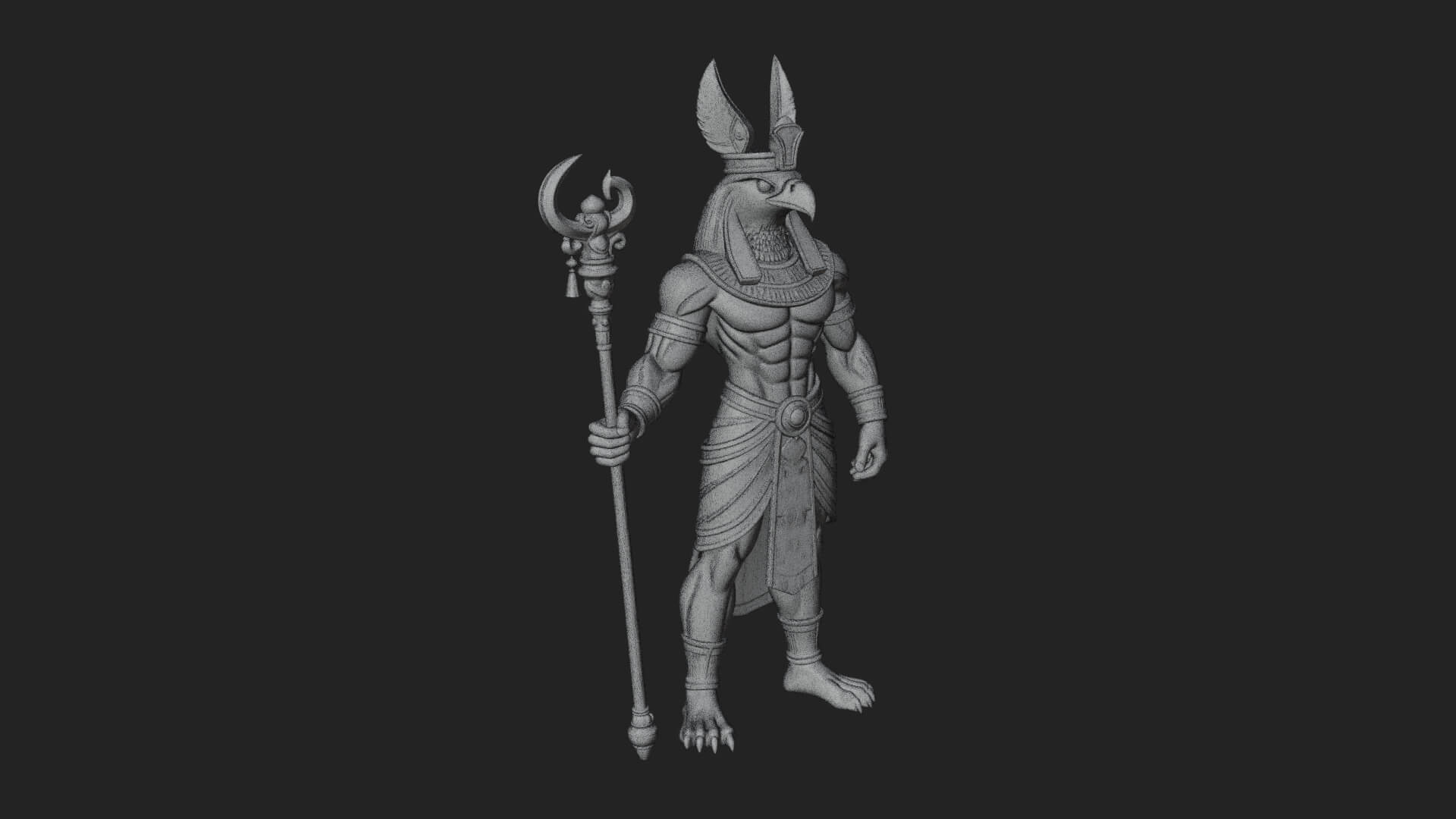 Horus Egyptian God Statue Design 21 3D Print Model 3D Model