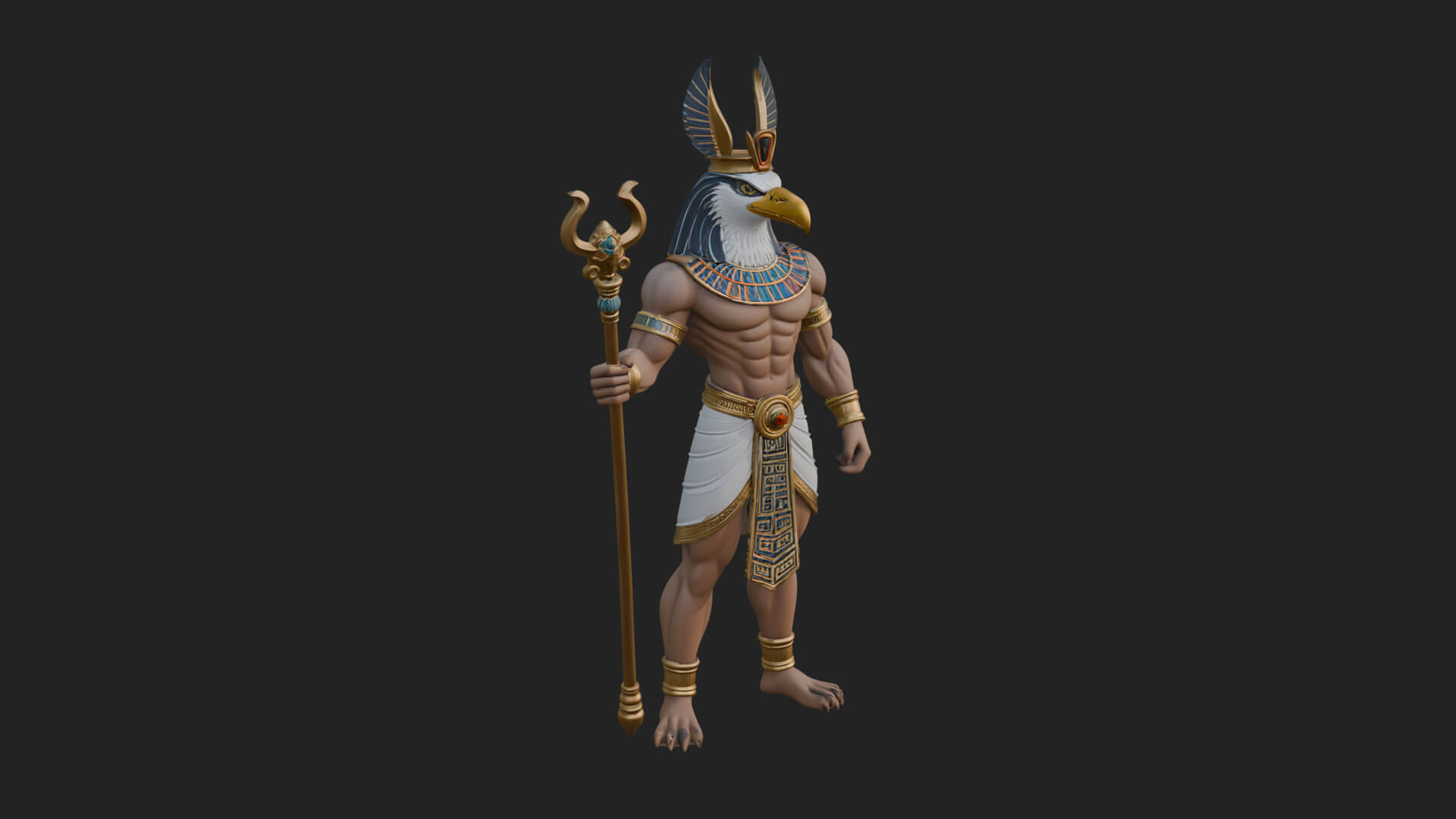 Horus Egyptian God Statue Design 22 3D Print Model 3D Model