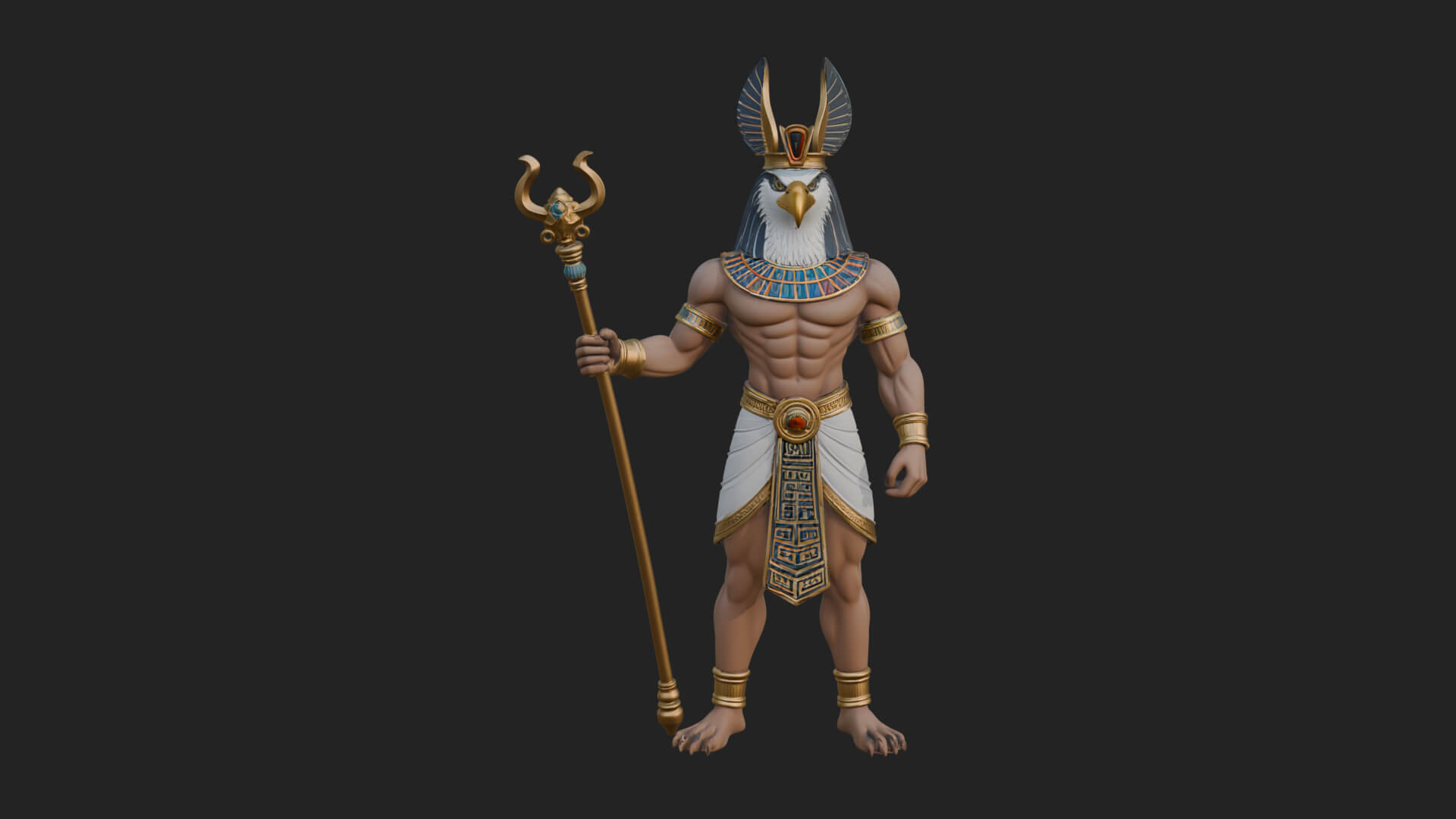 Horus Egyptian God Statue Design 22 3D Print Model 3D Model