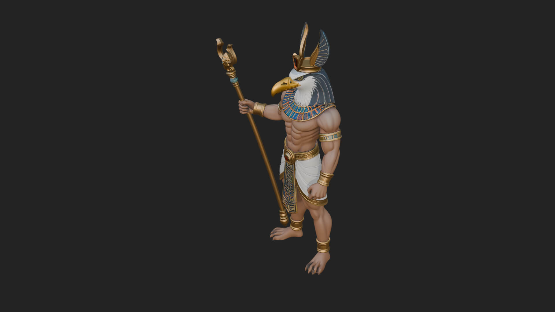 Horus Egyptian God Statue Design 22 3D Print Model 3D Model