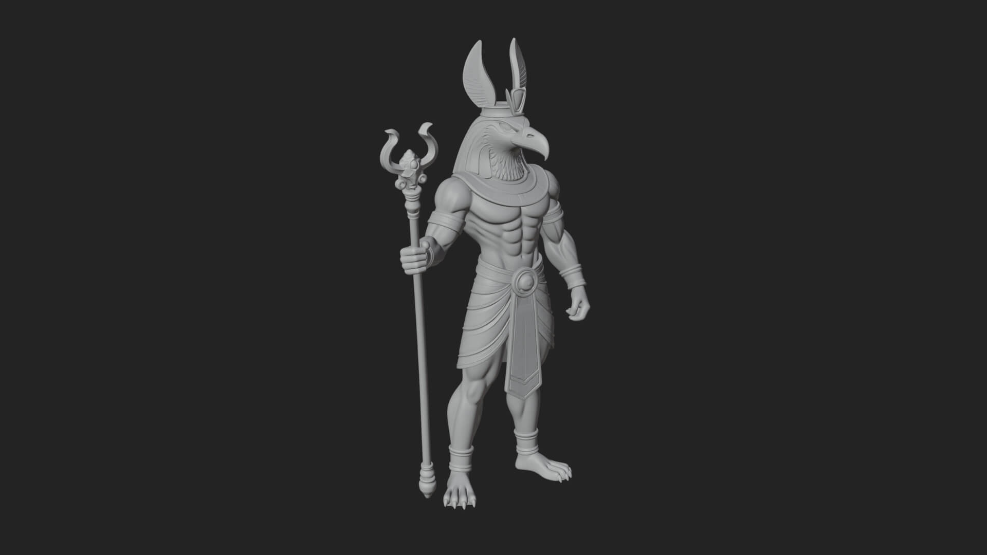 Horus Egyptian God Statue Design 22 3D Print Model 3D Model