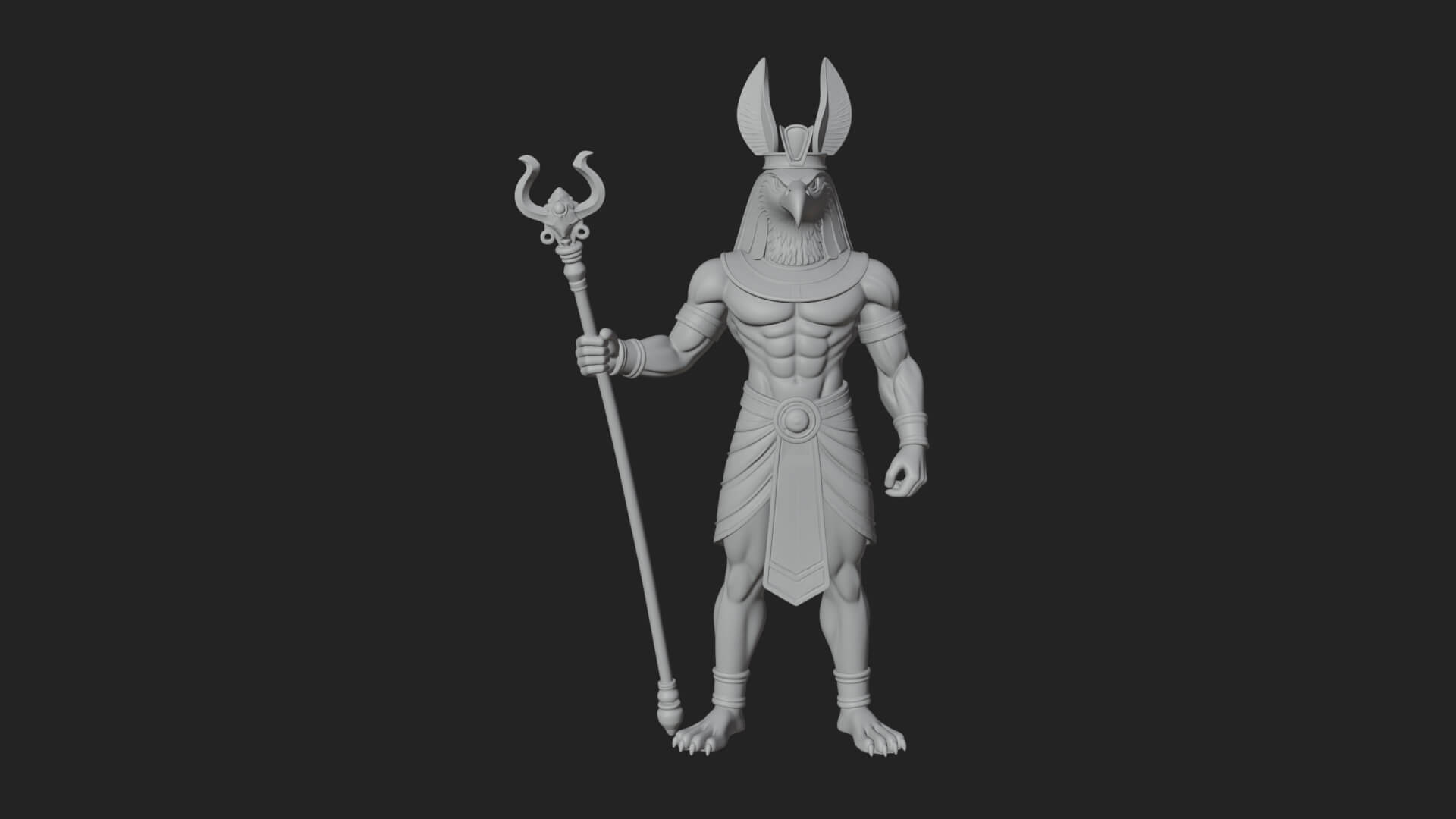 Horus Egyptian God Statue Design 22 3D Print Model 3D Model