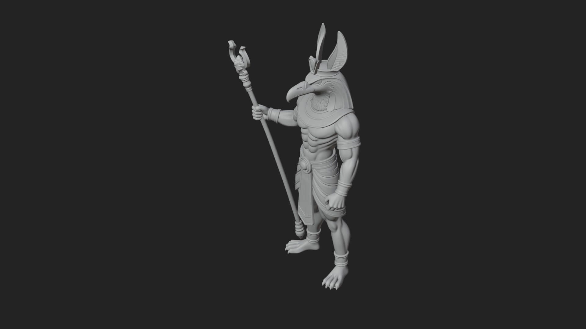 Horus Egyptian God Statue Design 22 3D Print Model 3D Model
