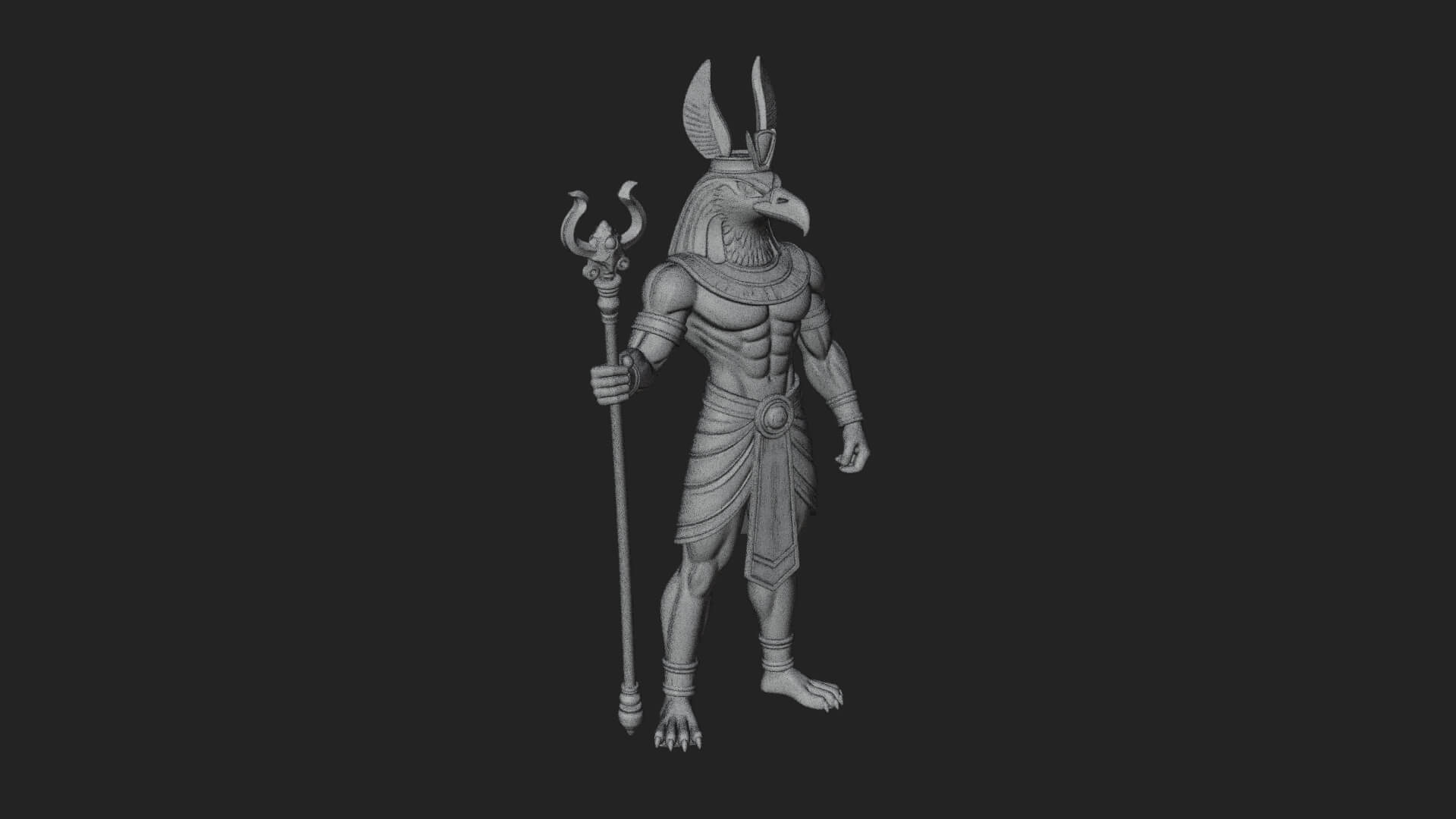 Horus Egyptian God Statue Design 22 3D Print Model 3D Model