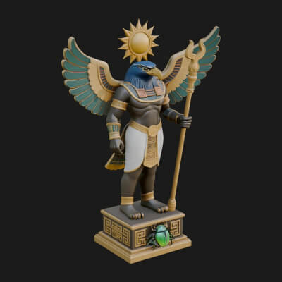 Horus Egyptian God Statue Design 7 3D Print Model