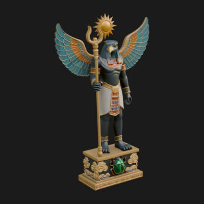 Horus Egyptian God Statue Design 9 3D Print Model