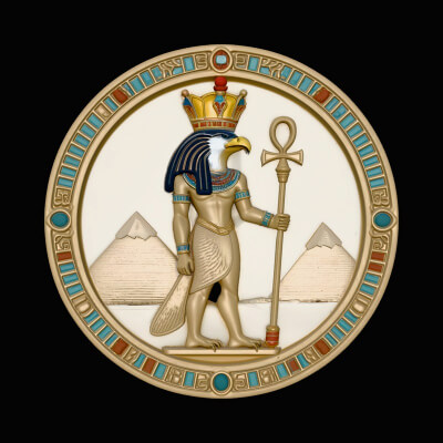 Horus Relief Medallion Pendant Design 2 3D Print Model